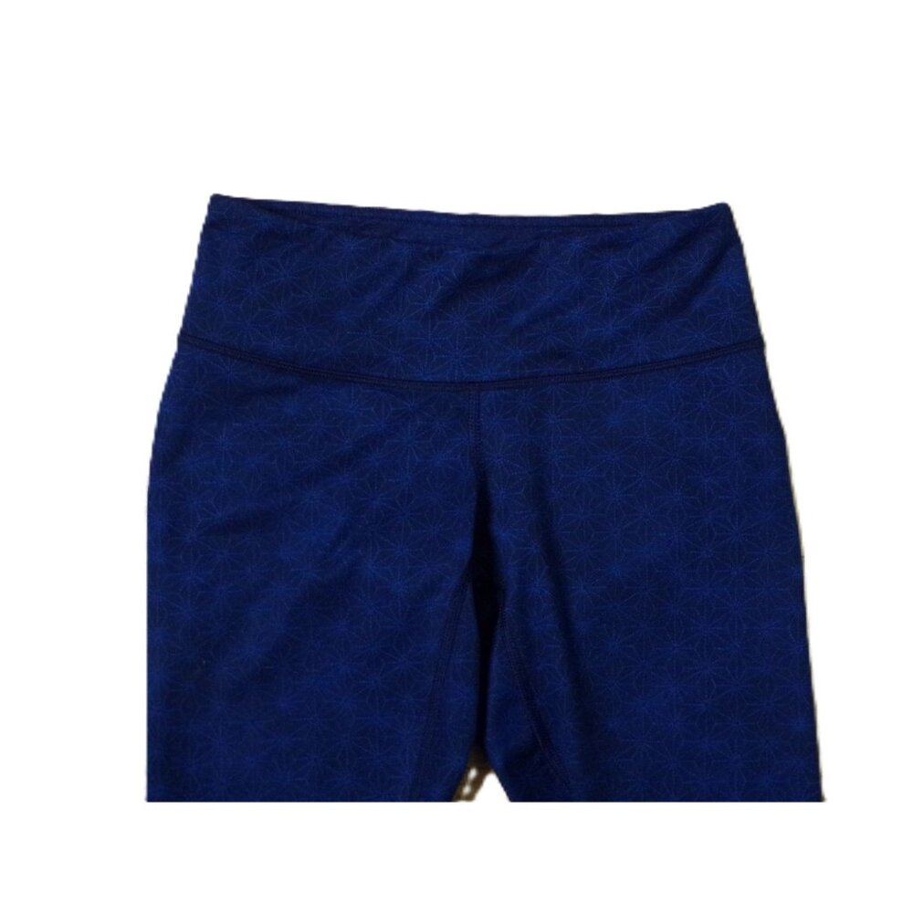 🆕LULULEMON Wunder Under High-Rise 7/8 Leggings Blue Star Print Size 4 - Picture 2 of 4